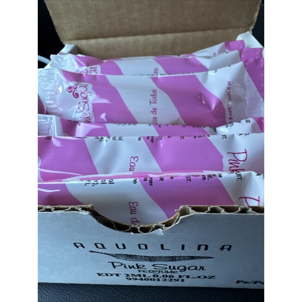 Authentic factory Samples Aqualina Pink Sugar 0.06 OZ PACK OF 20 VTG